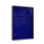 Informationsvitrine zur Wandaufhängung mit Rückwand Stoff blau 